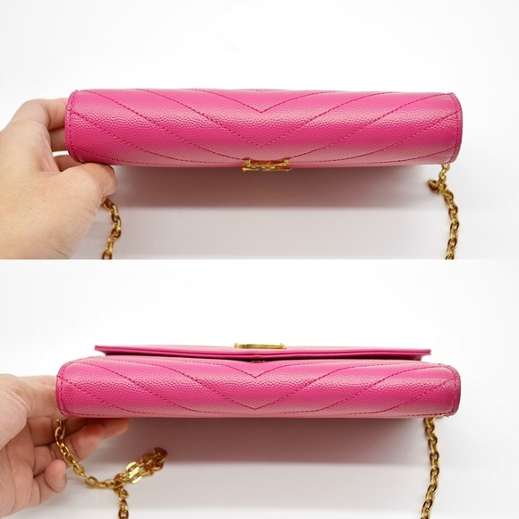 🍓YSL Monogram Flap Wallet in Grained Leather - Picture 13 of 16